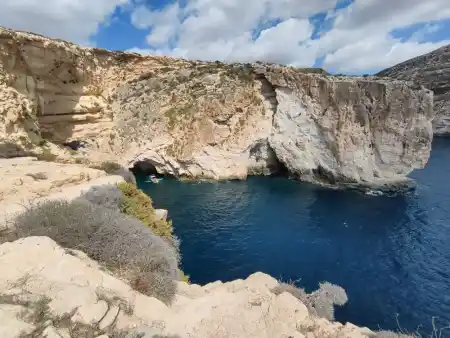 The rocky reef above Zurrieg village.