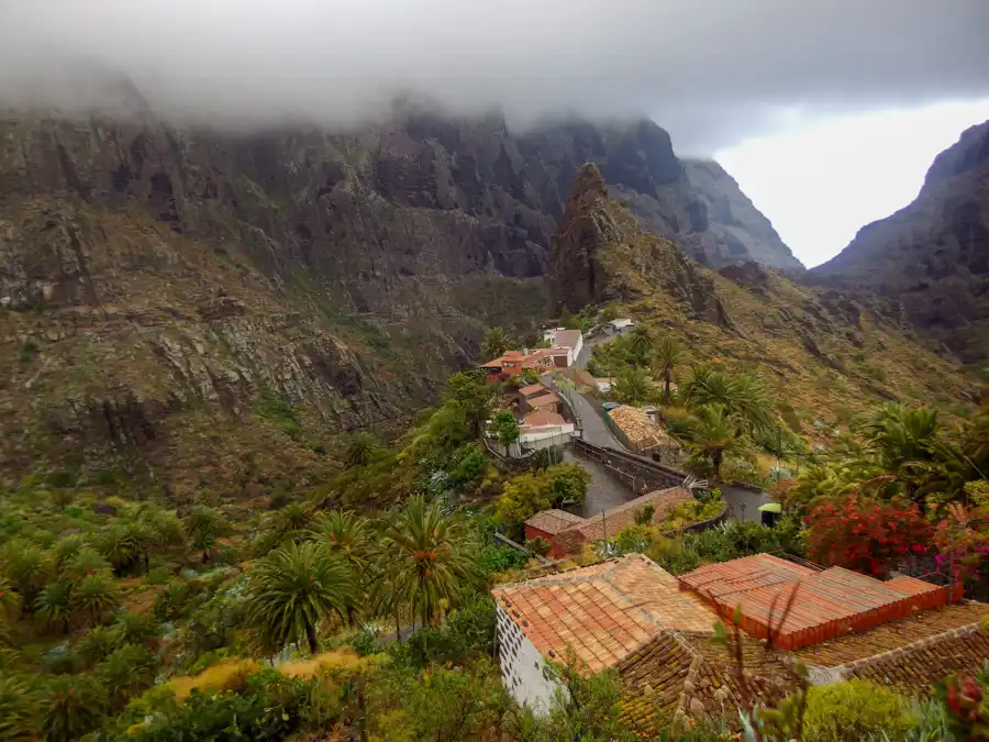 Masca cult village above the Los Gigantos cliffs.