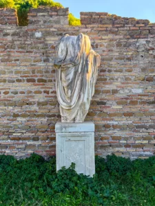 The remains of the ancient statues of Ostia Antica