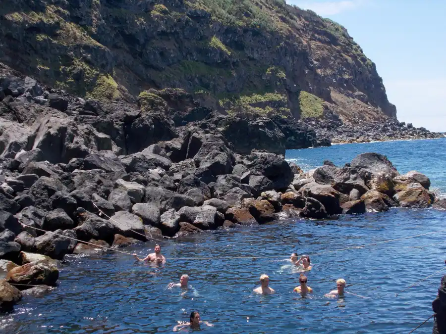 Swimming in hot ocean