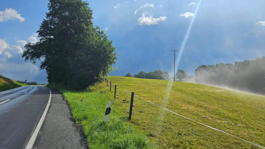 through Germany in storms