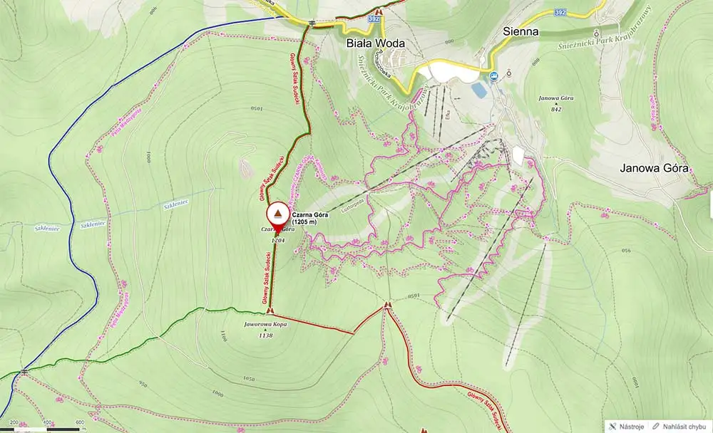 Map of Czarna Gora bike park