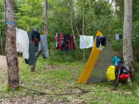 drying clothes Crystal Creek