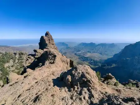 The highest point of the island 1949 m above sea level.