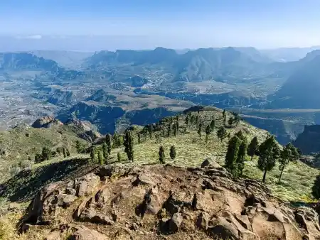 Pico de las Nieves view of the south side of the island from the roof of Gran Canaria
