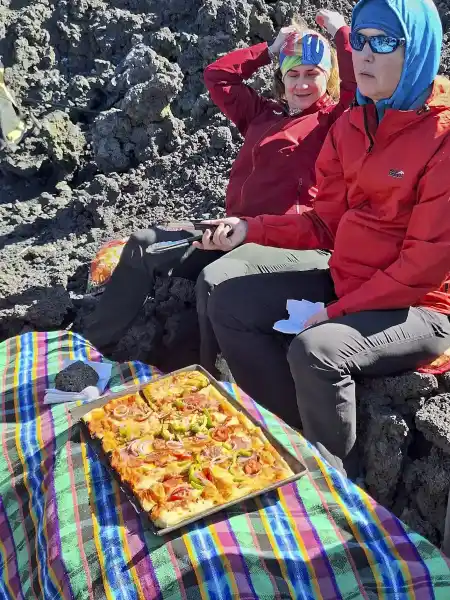 Lunch at the volcano of flavours