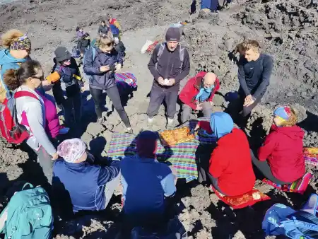 Lunch at the volcano of flavours