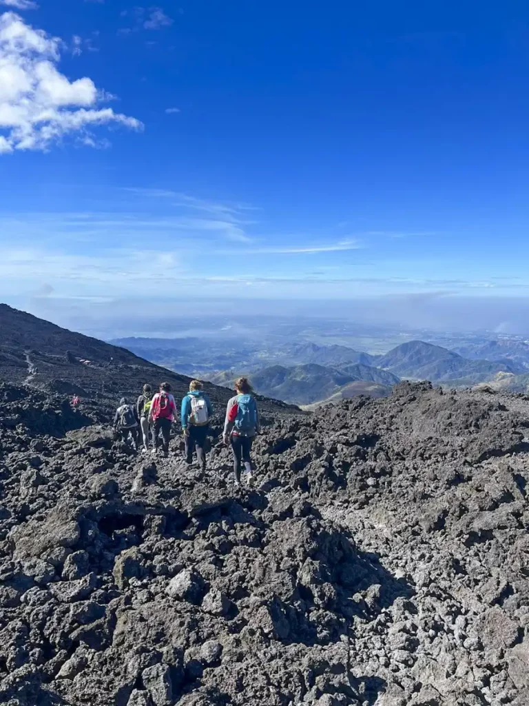 Hike to volcano de Aqua