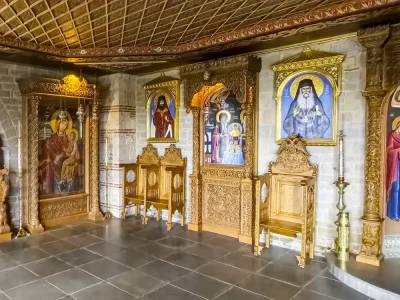 Inside the temple