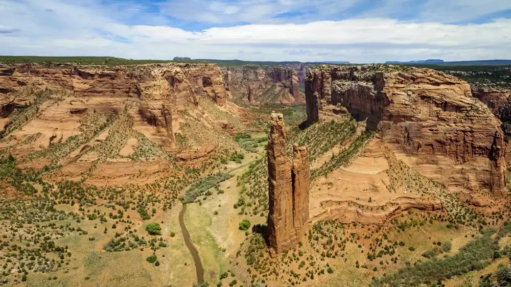 Aerial view of Canyon de Chelly