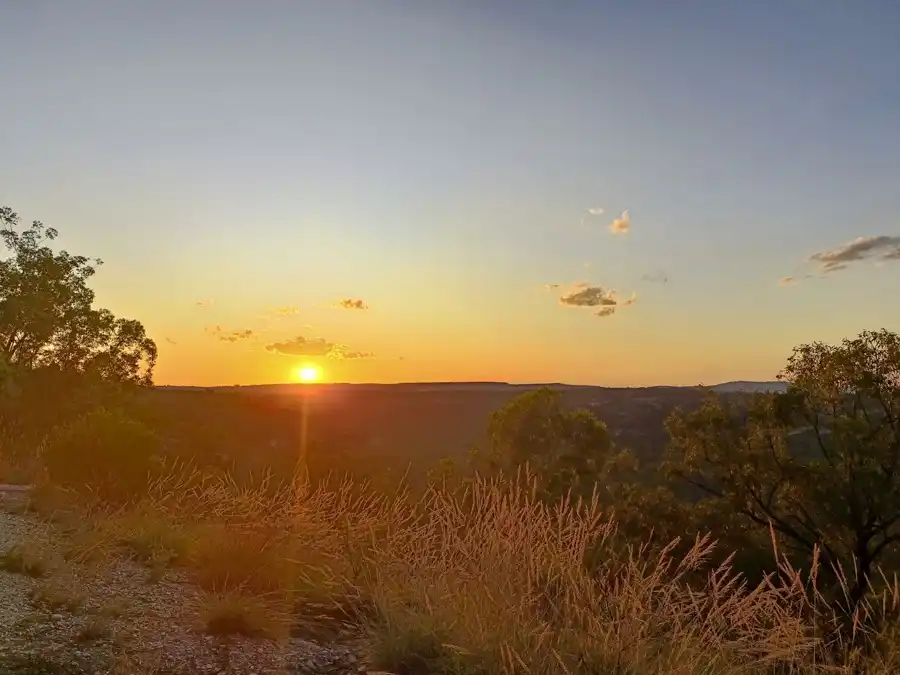 Sunset over Isla Gorge National Park