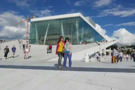 On the terrace of Oslo Opera