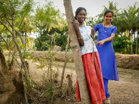 Young girls in Kerala