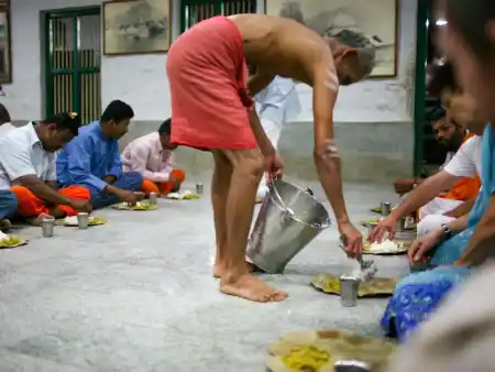 Dinner at Ramana Maharshi Ashram