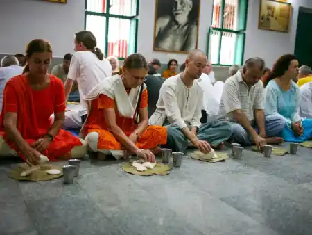 Dinner at Ramana Maharshi Ashram