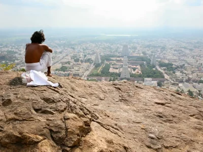 Tiruvannamalai Arunachaleswarar z hory Arunáčalu
