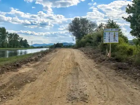 Cycle route under construction