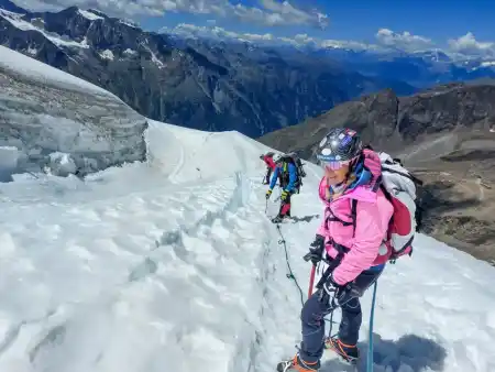 Crossing Glacier