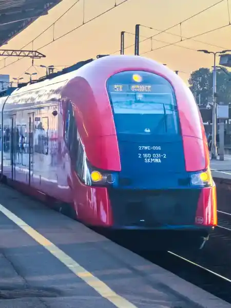 Between Otwock and Warsaw train S1