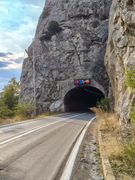 a 900-meter tunnel