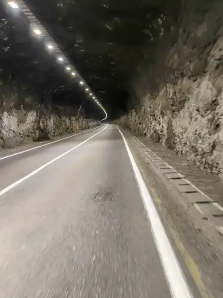 a 900-meter tunnel
