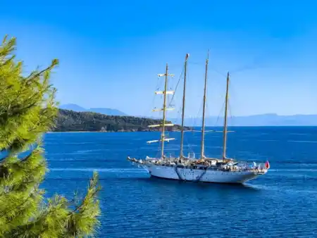 Ship near Skiathos port